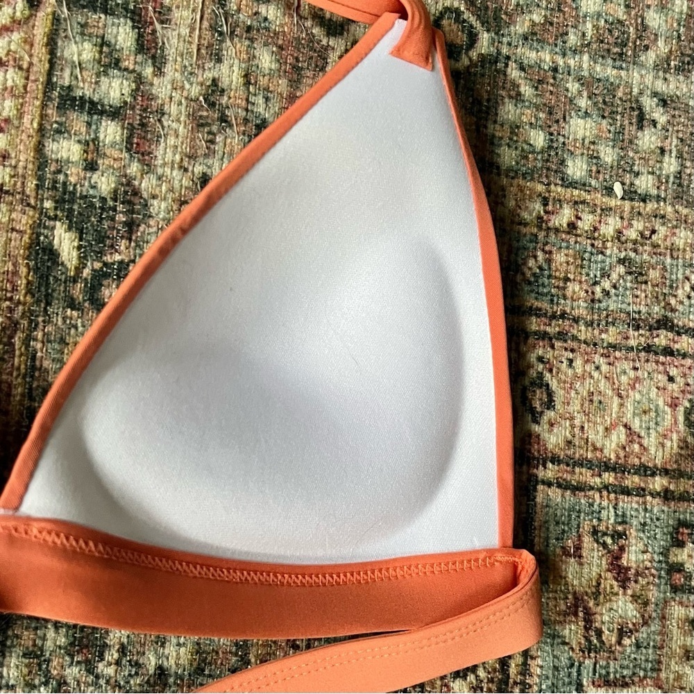 B. SWIM ORANGE DEEP SEA MOLDED HALTER BIKINI SWIM TOP Padded Size Medium - Picture 6 of 9